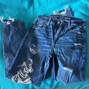 American Eagle Outfitters Blue Distressed Denim